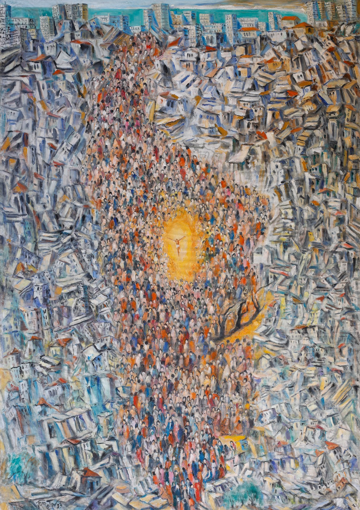 The Redeemer in the Sky of Gaza 122 5x114 cm