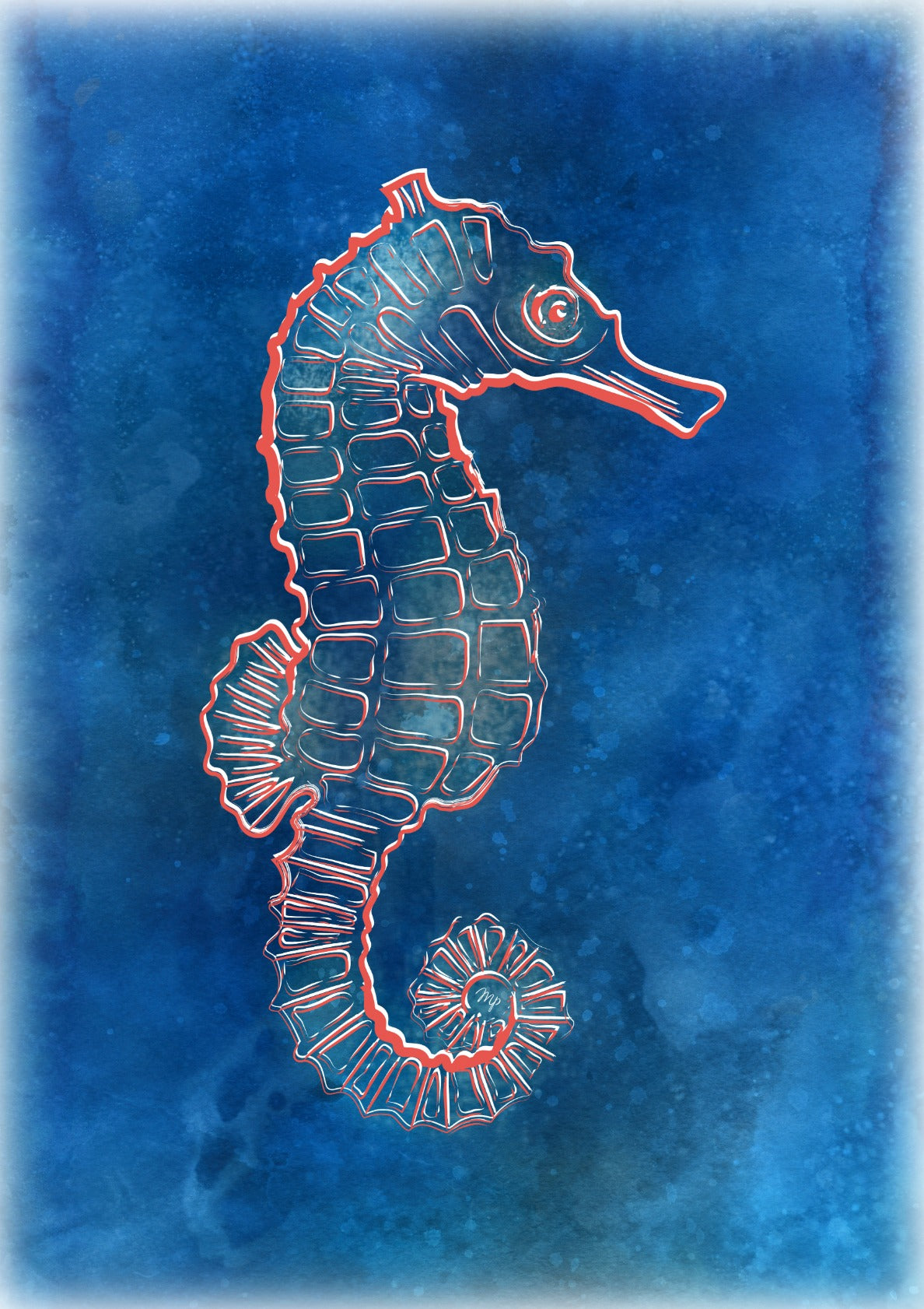 Neon Seahorse