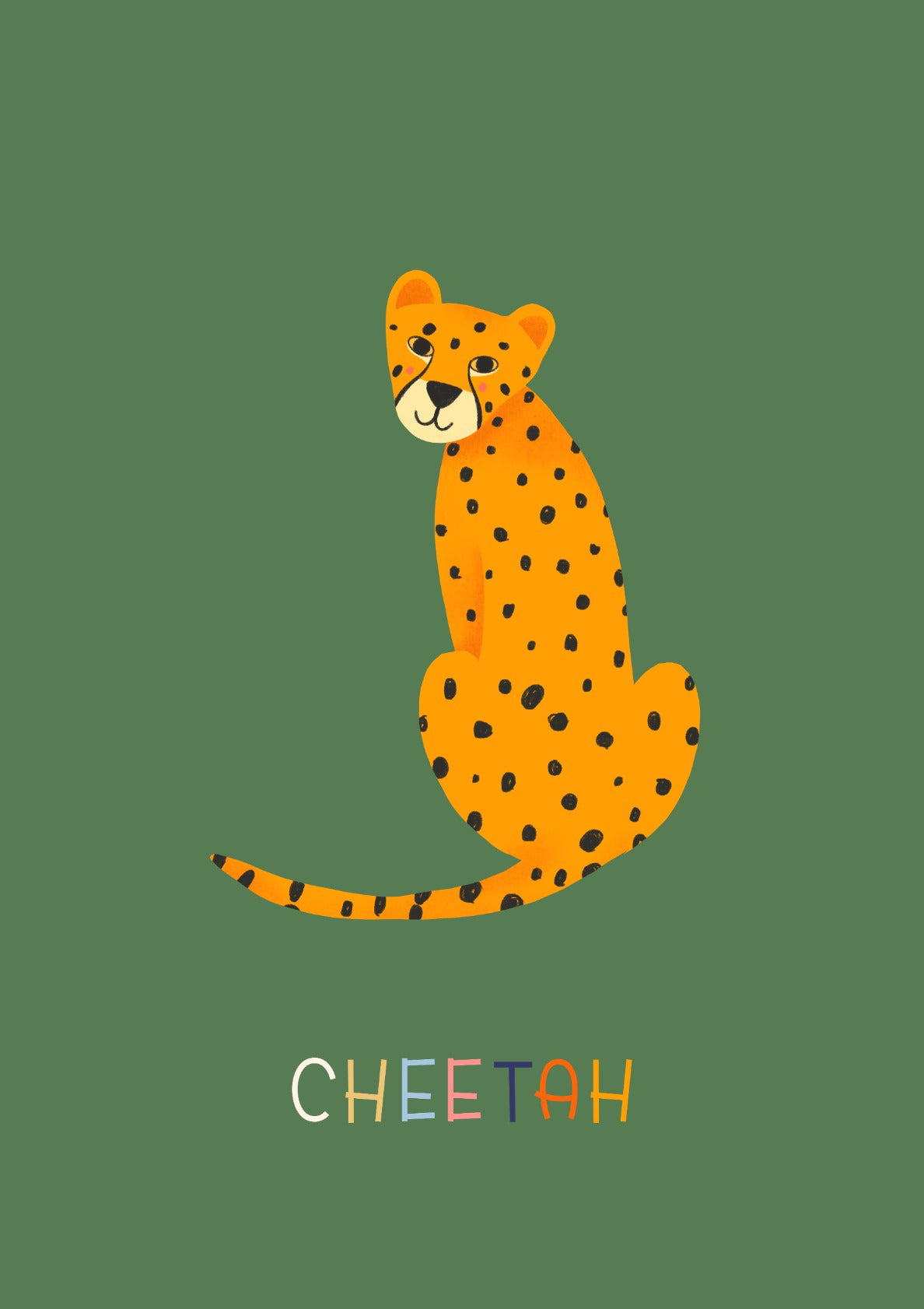 Cheetah poster for kids 
