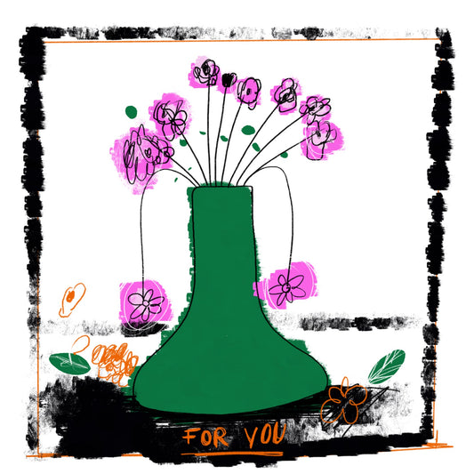 Flower vase green