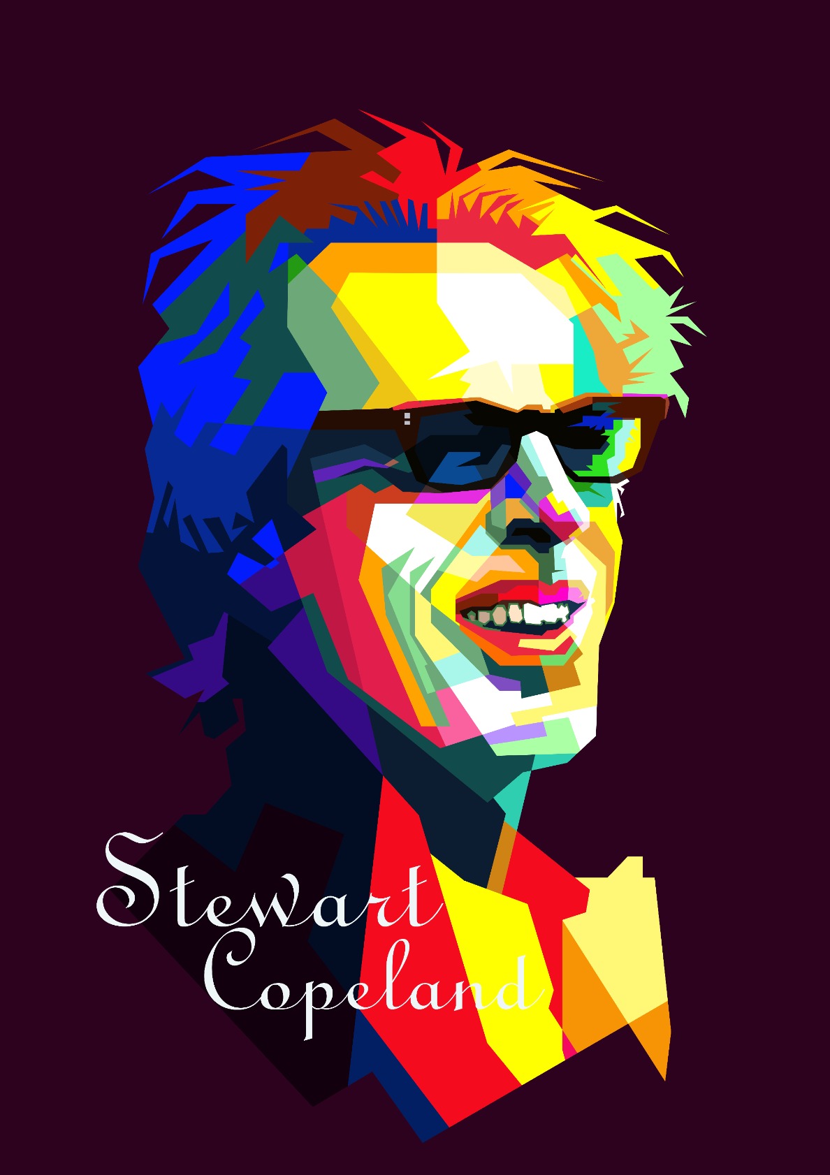 Stewart Copeland The Police Pop Art WPAP