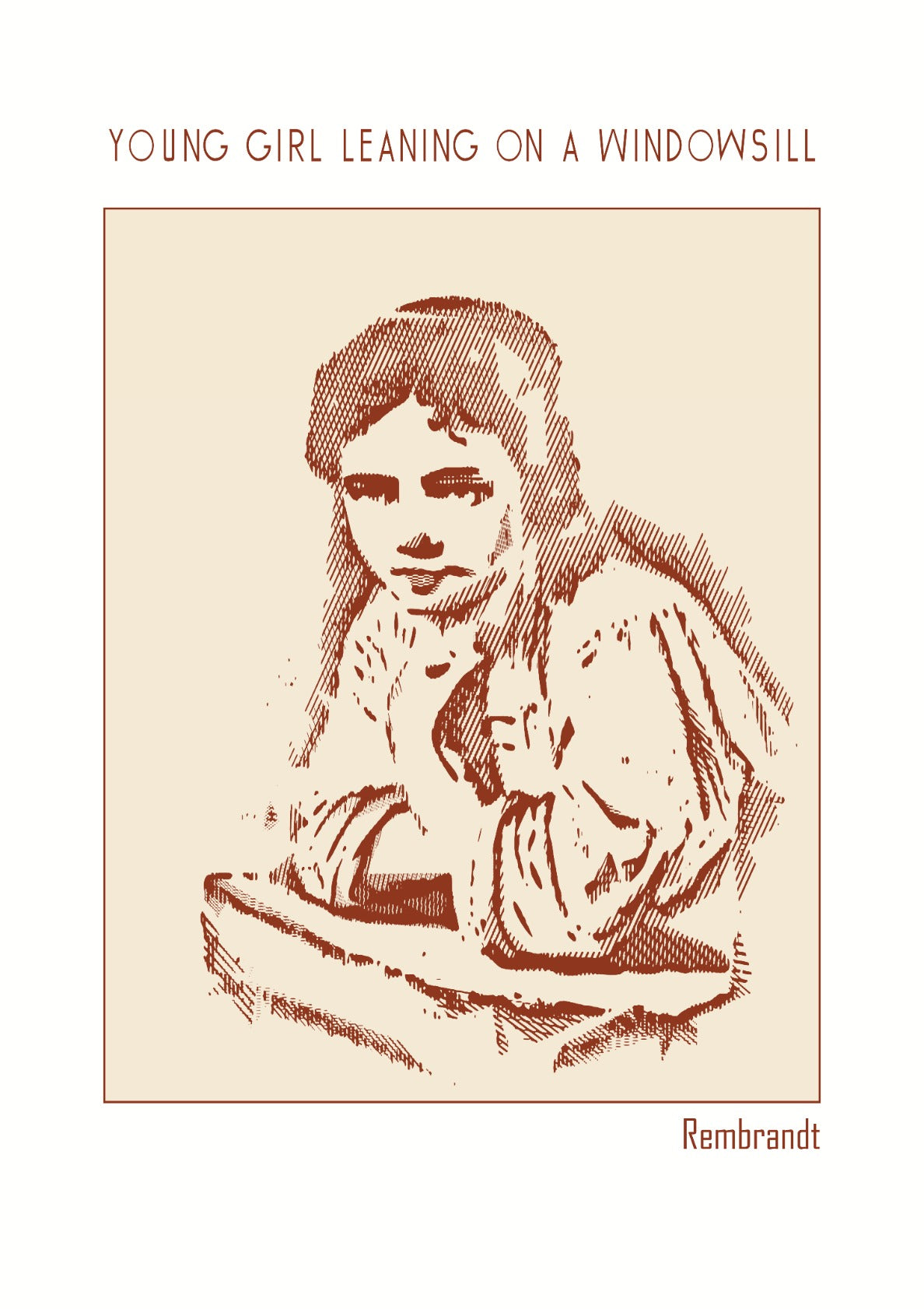 Young Girl Leaning on a Windowsill – Rembrandt Harmenszoon van Rijn