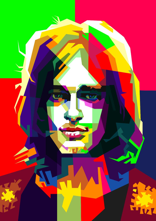 David Gilmour Pink Floyd Classic Rock Art WPAP
