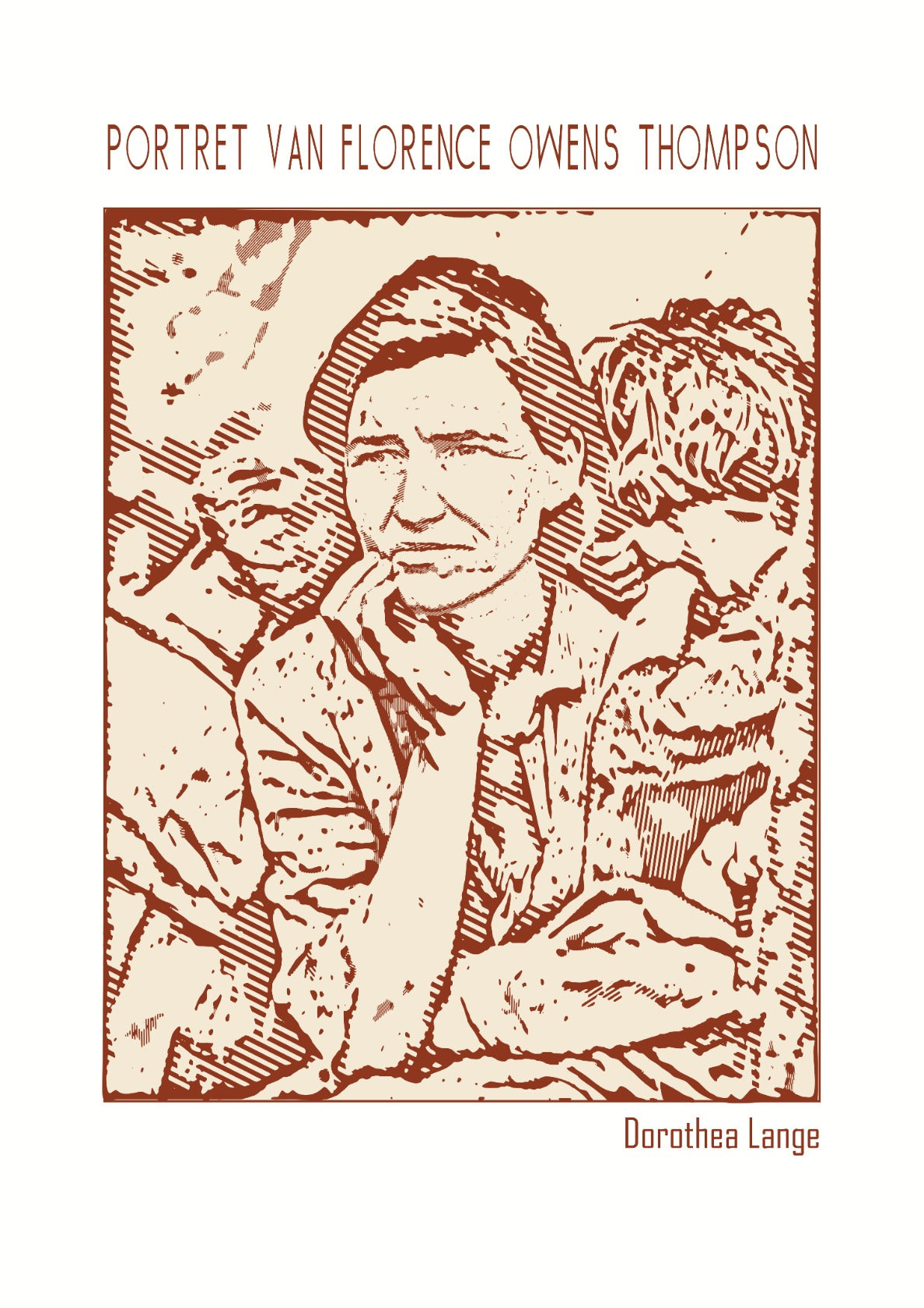Portret van Florence Owens Thompson – Dorothea Lange