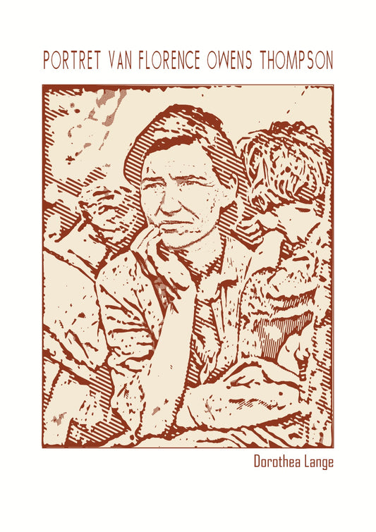 Portret van Florence Owens Thompson – Dorothea Lange