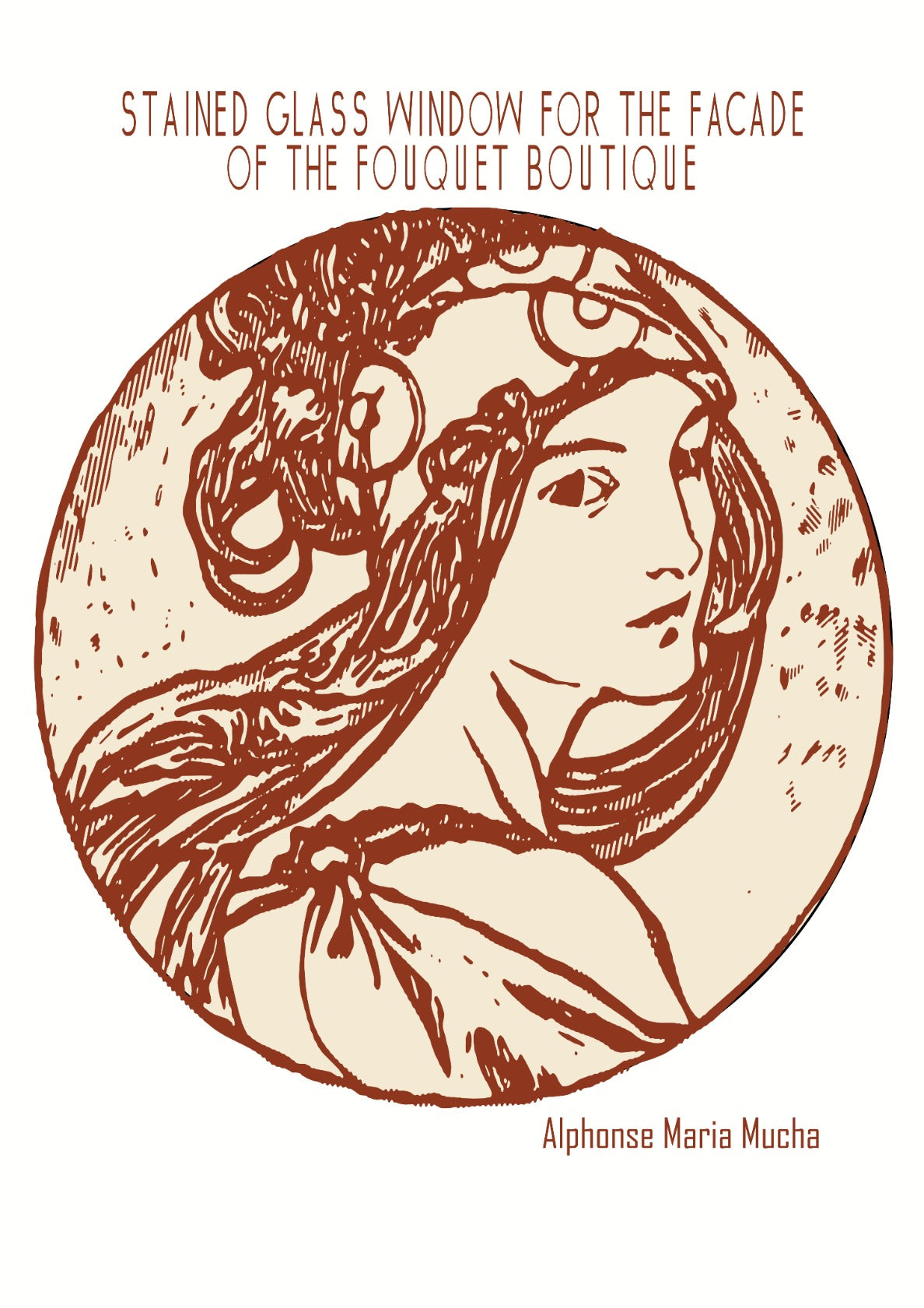 Stained glass window for the facade of the Fouquet boutique – Alphonse Mucha