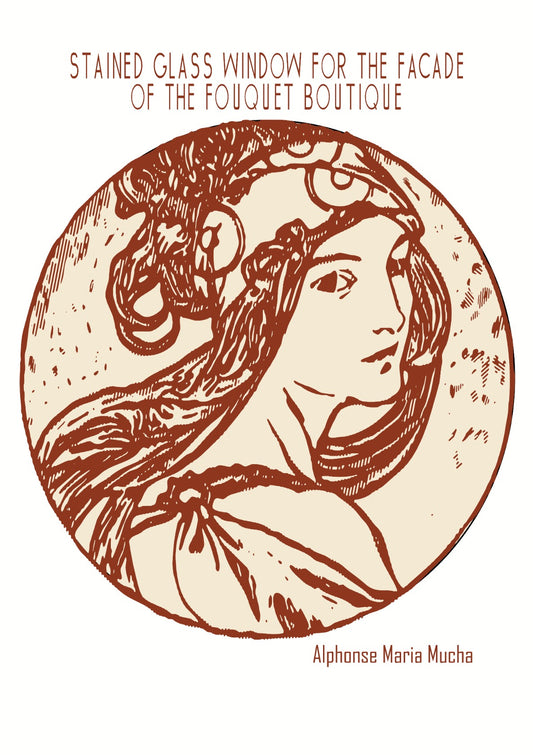 Stained glass window for the facade of the Fouquet boutique – Alphonse Mucha