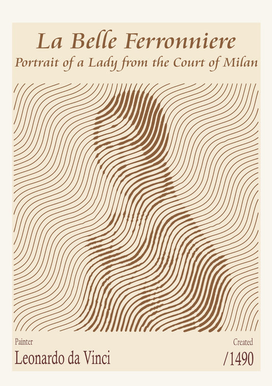 La Belle Ferronniere (Portrait of a Lady from the Court of Milan) - Leonardo da Vinci (1490)