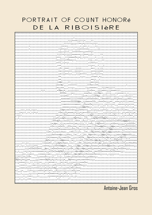 Portrait of Count Honoré de La Riboisière - Antoine-Jean Gros (Ascii art)