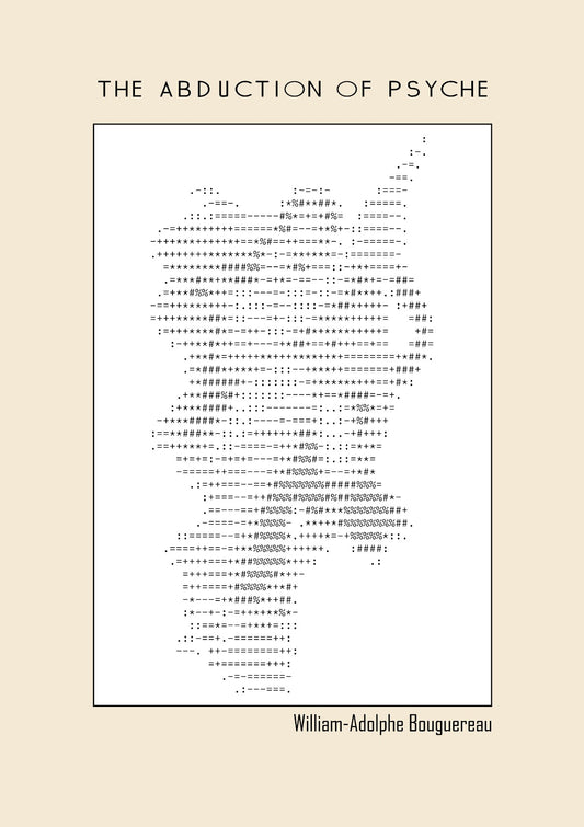The Abduction of Psyche (1895) – William-Adolphe Bouguereau (Ascii art)