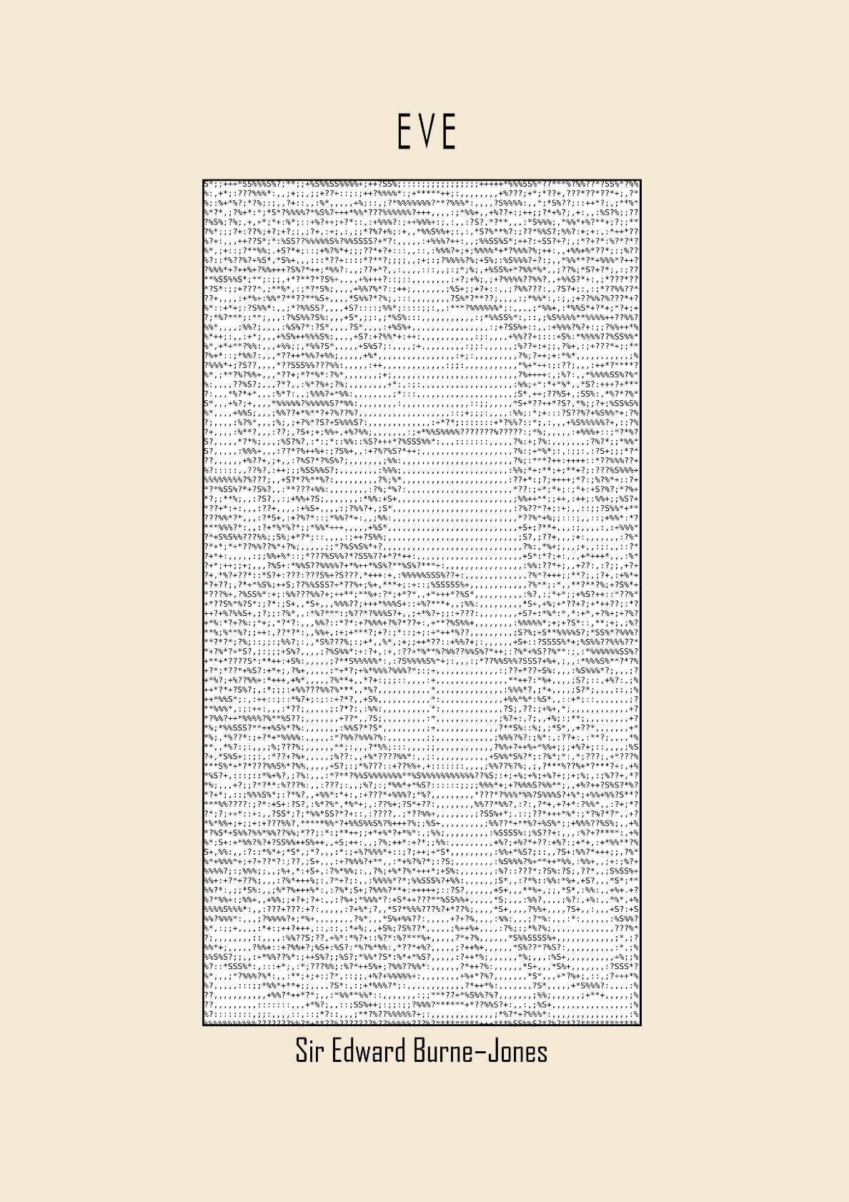 Eve – Sir Edward Burne–Jones (Ascii art)