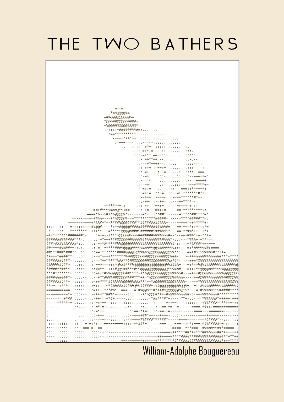 The two bathers (1884) – William-Adolphe Bouguereau (Ascii art)