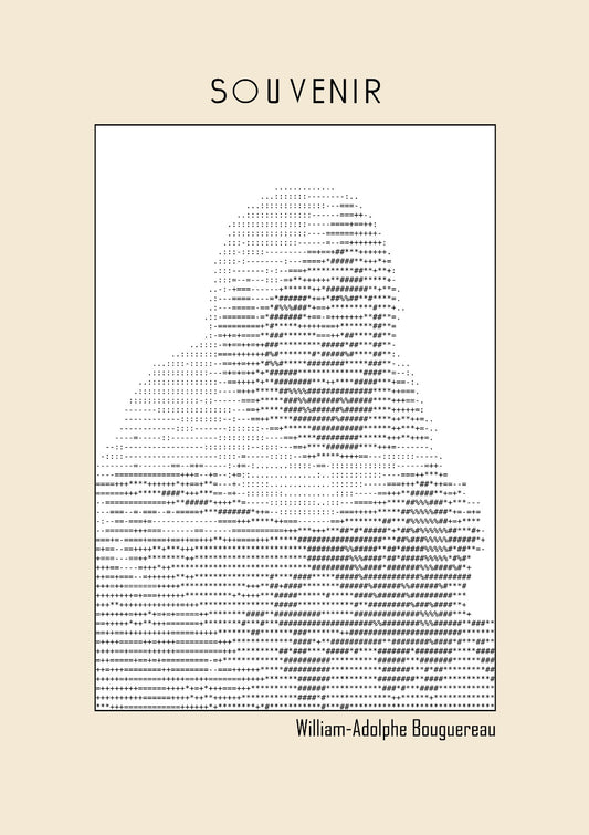 Souvenir (1894) – William-Adolphe Bouguereau (Ascii art)