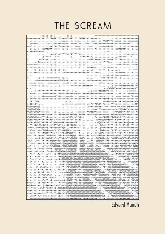 The Scream – Edvard Munch (Ascii art)