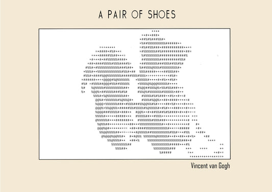 A pair of shoes  (1886) – Vincent van Gogh (Ascii art)