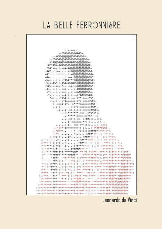 La Belle Ferronnière (Portrait of a Lady from the Court of Milan) (Ascii art)