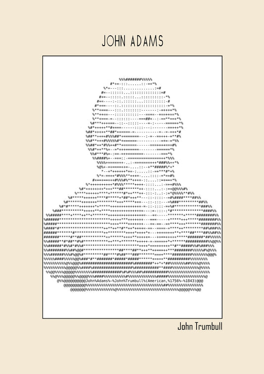 John Adams – John Trumbull (Ascii art)