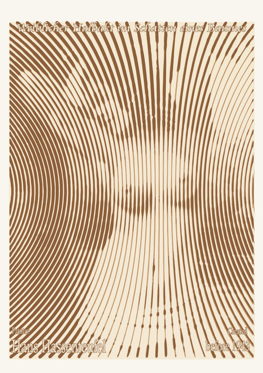 Weiblicher Halbakt im Schatten eines Baumes 