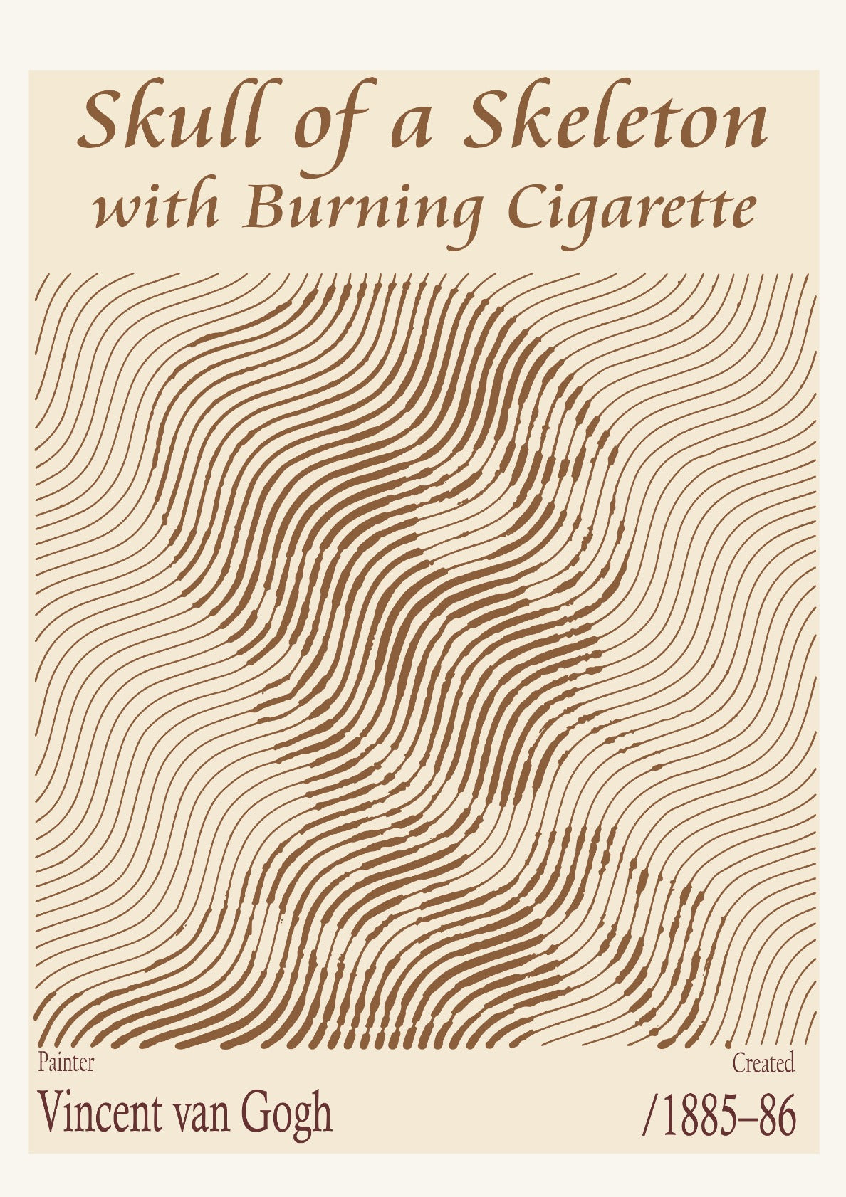 Skull of a Skeleton with Burning Cigarette - Vincent van Gogh (1885–86)