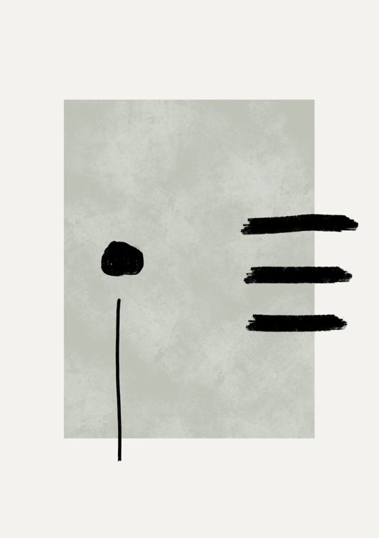 Sage green abstract artwork with brush strokes and vintage textures