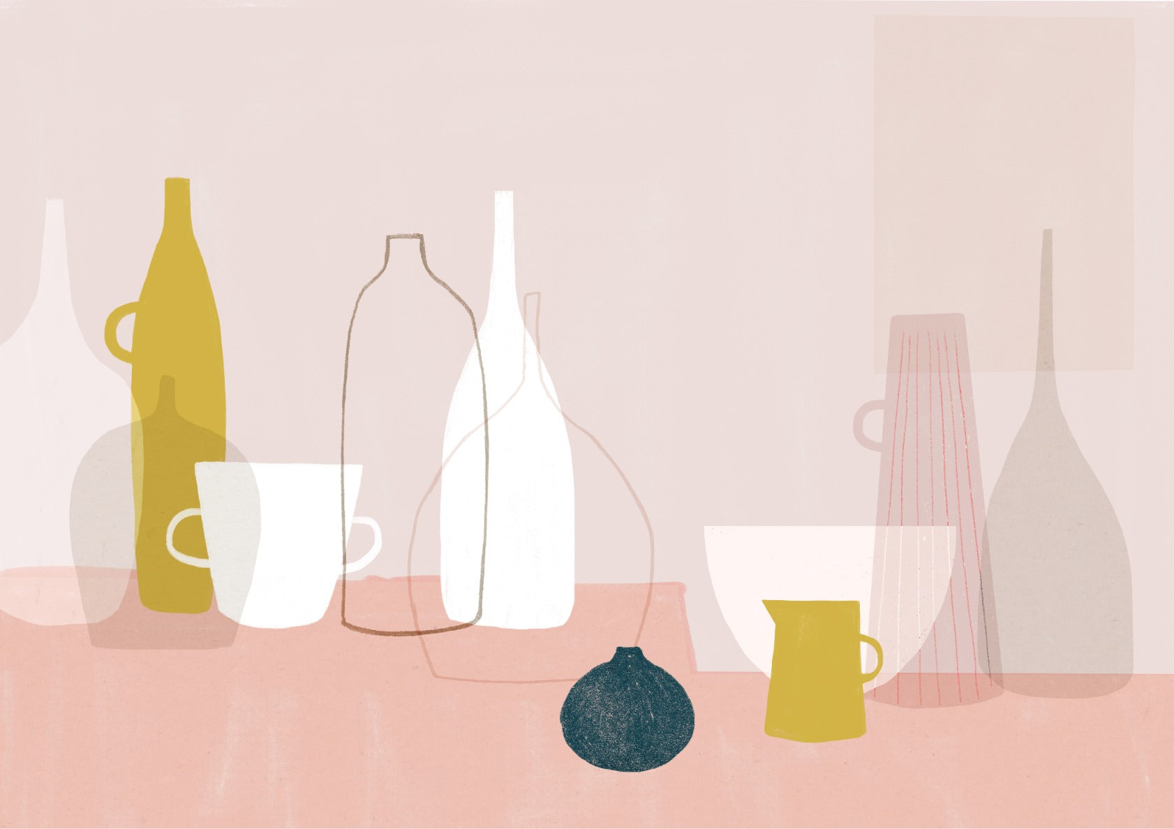 Yellow and Pink Still Life