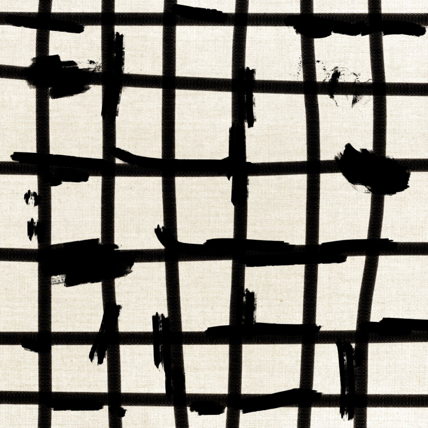 Lines of brush strokes in black and white