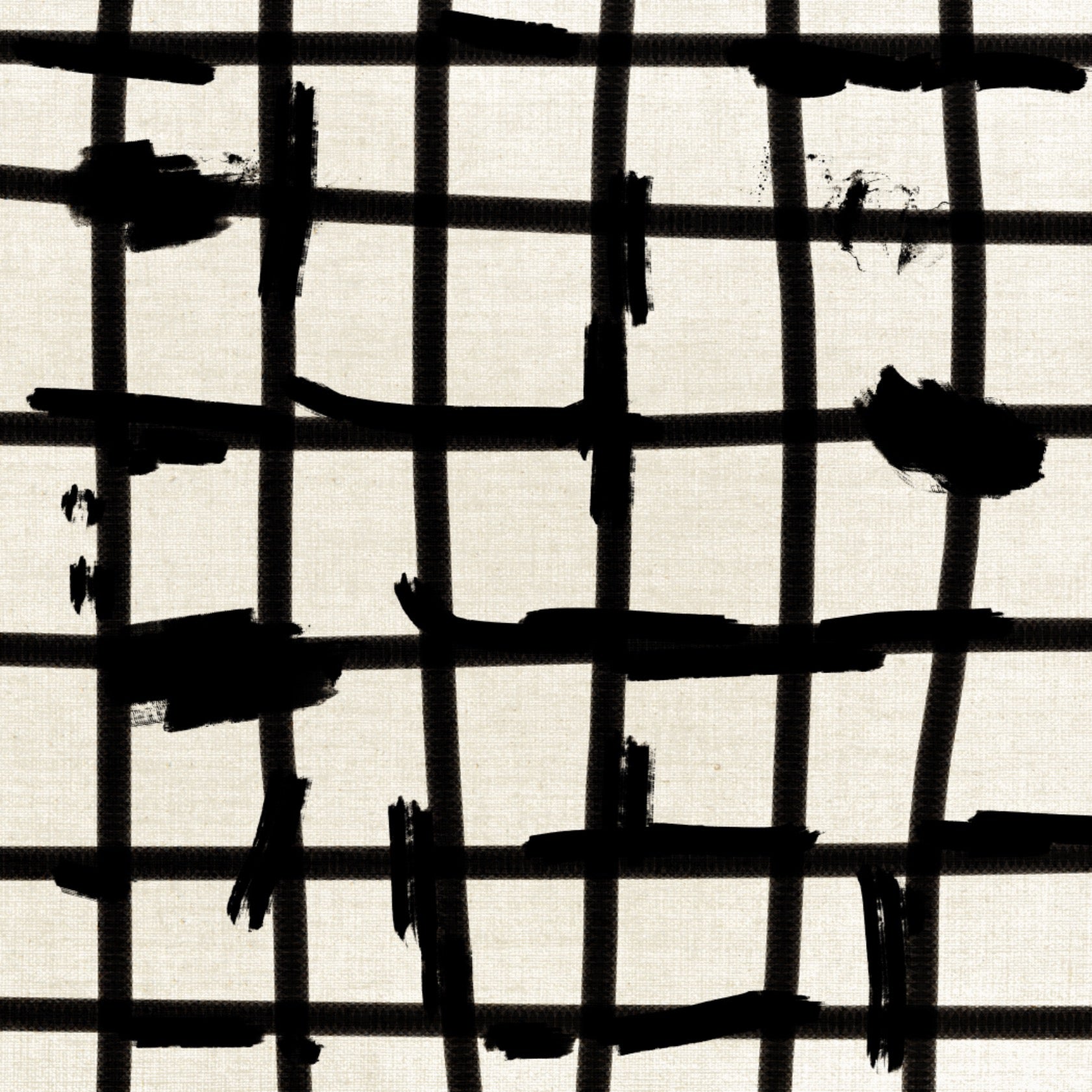 Lines of brush strokes in black and white