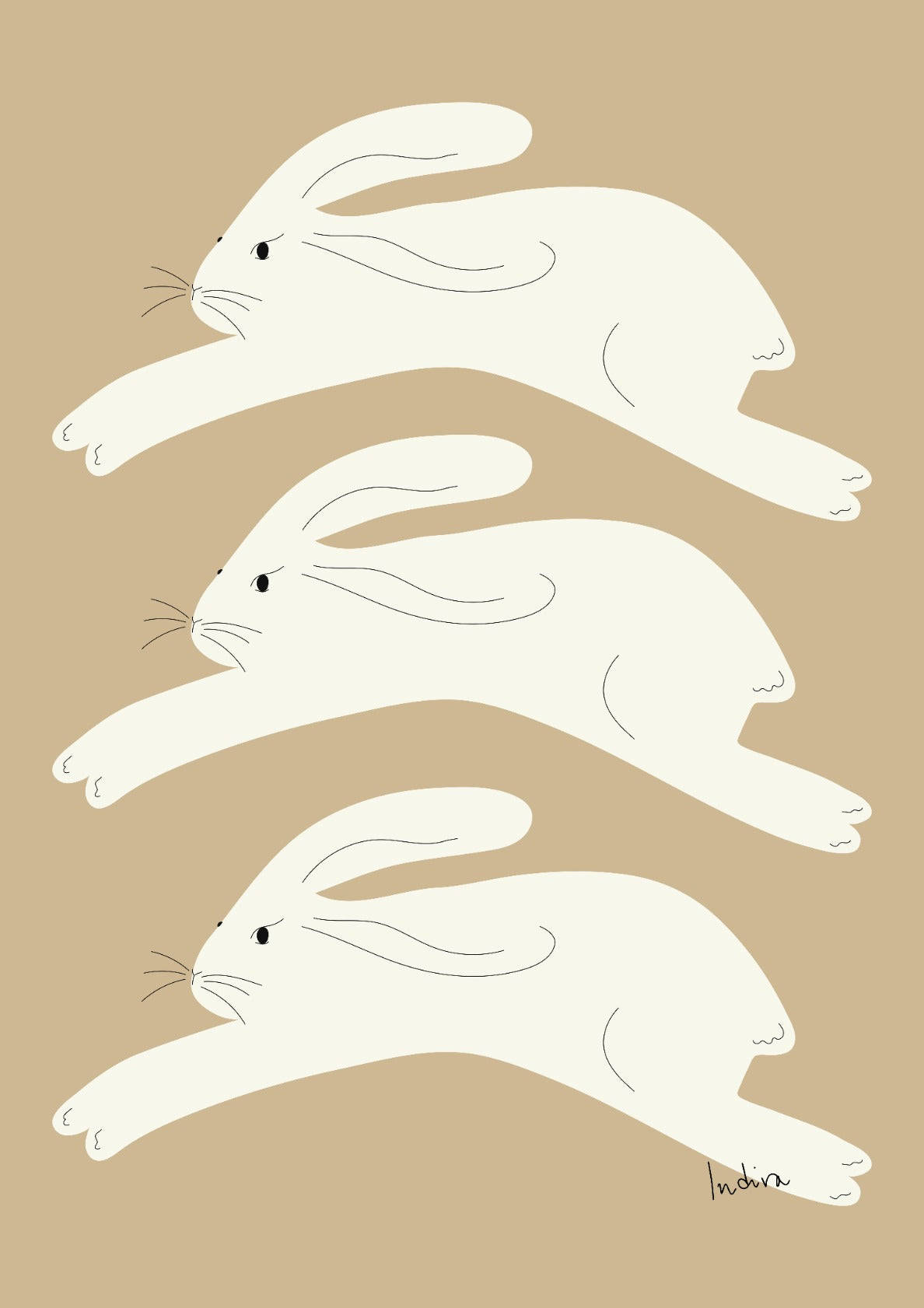 Three White Rabbits