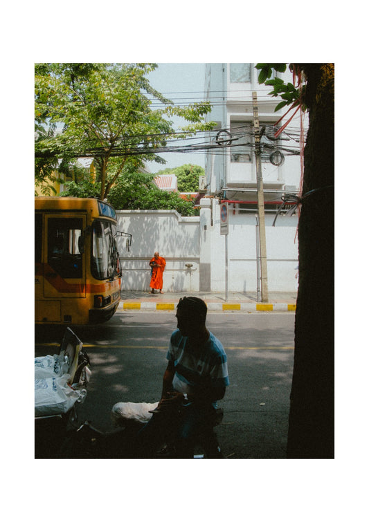 Monk At A Bus Stop