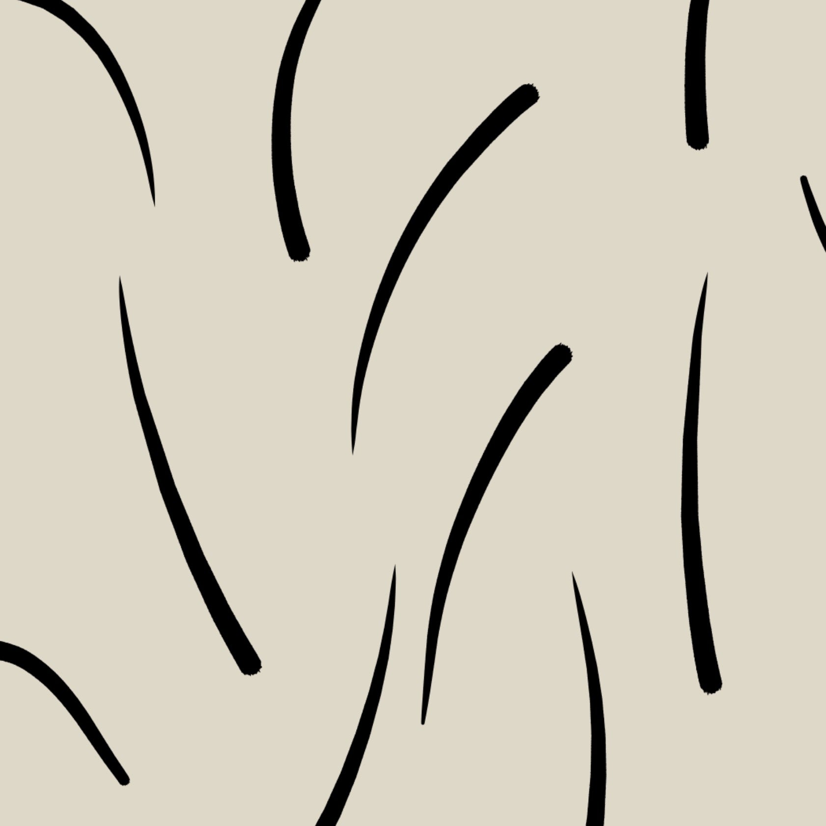 Minimalist artwork with brush strokes in black and beige background