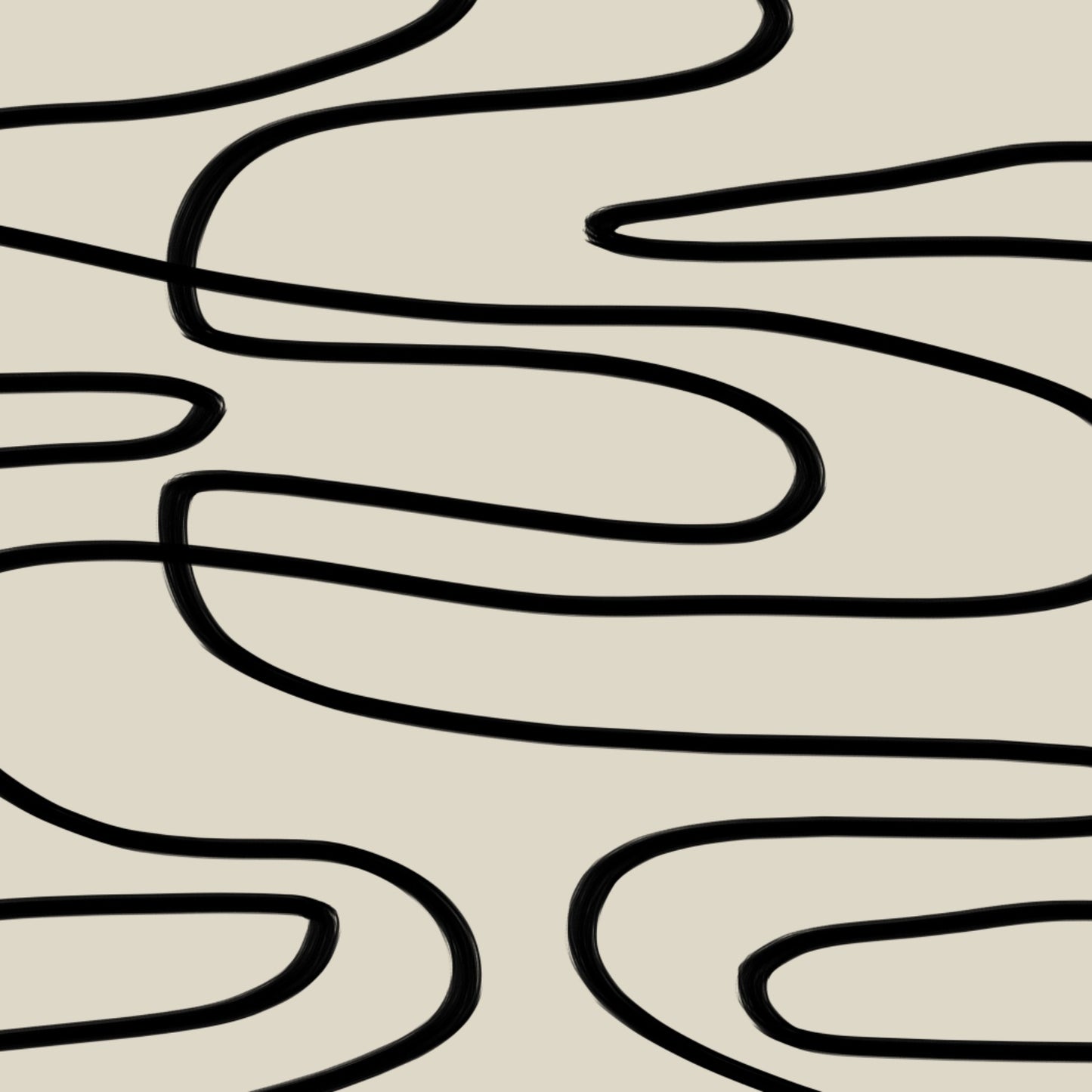 Modern artwork of black lines