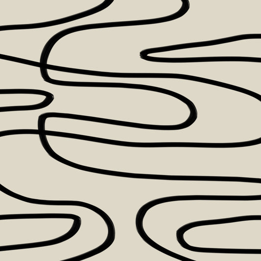 Modern artwork of black lines