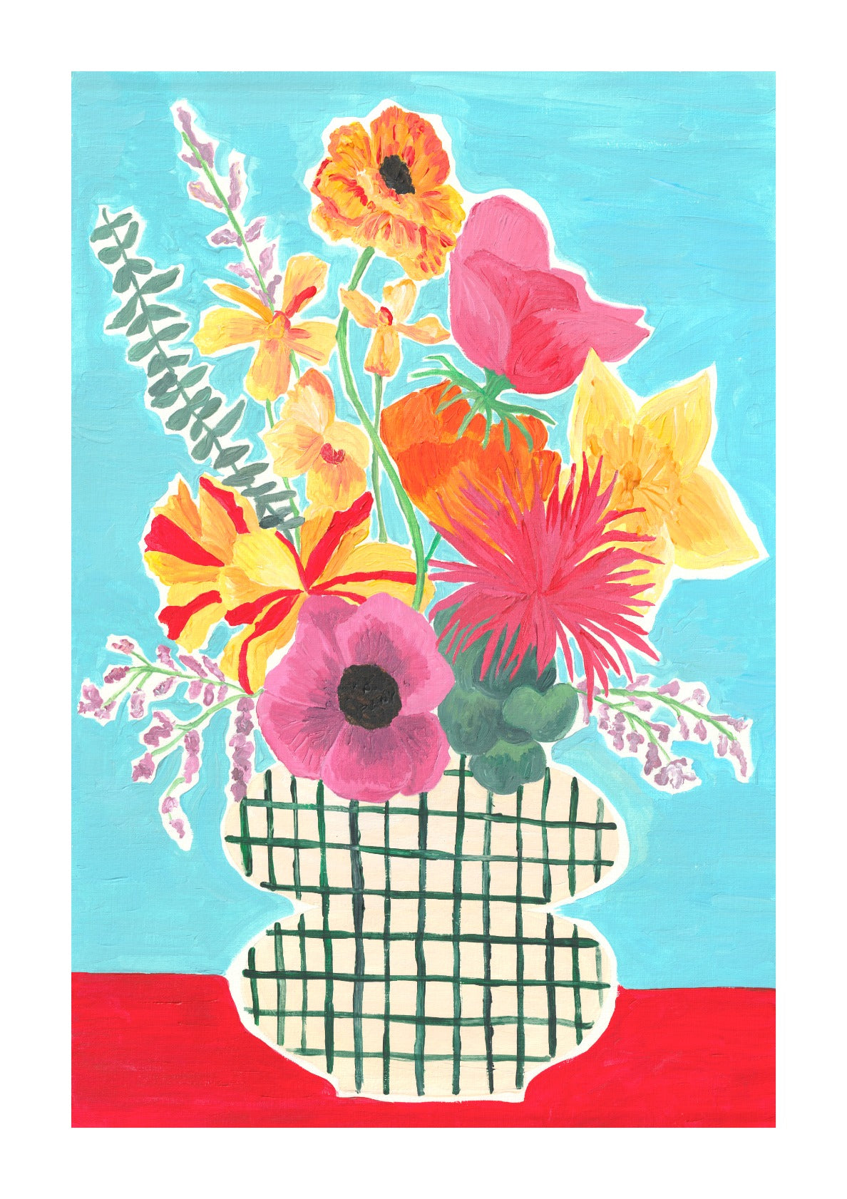 Colourful Vase of Flowers