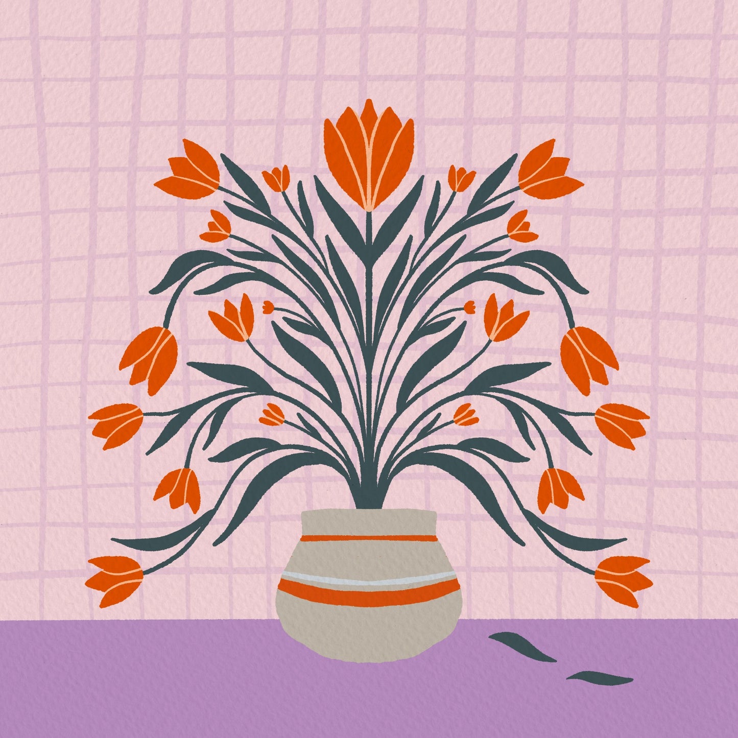 Tulips - violet and orange