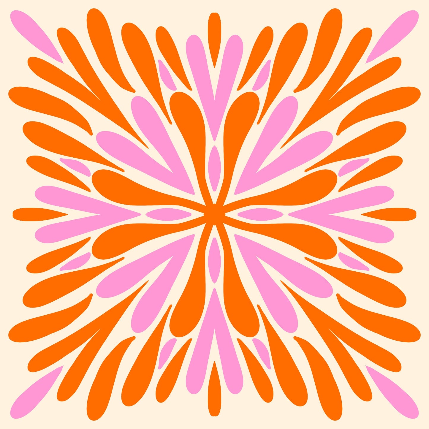 Retro symmetrical petals
