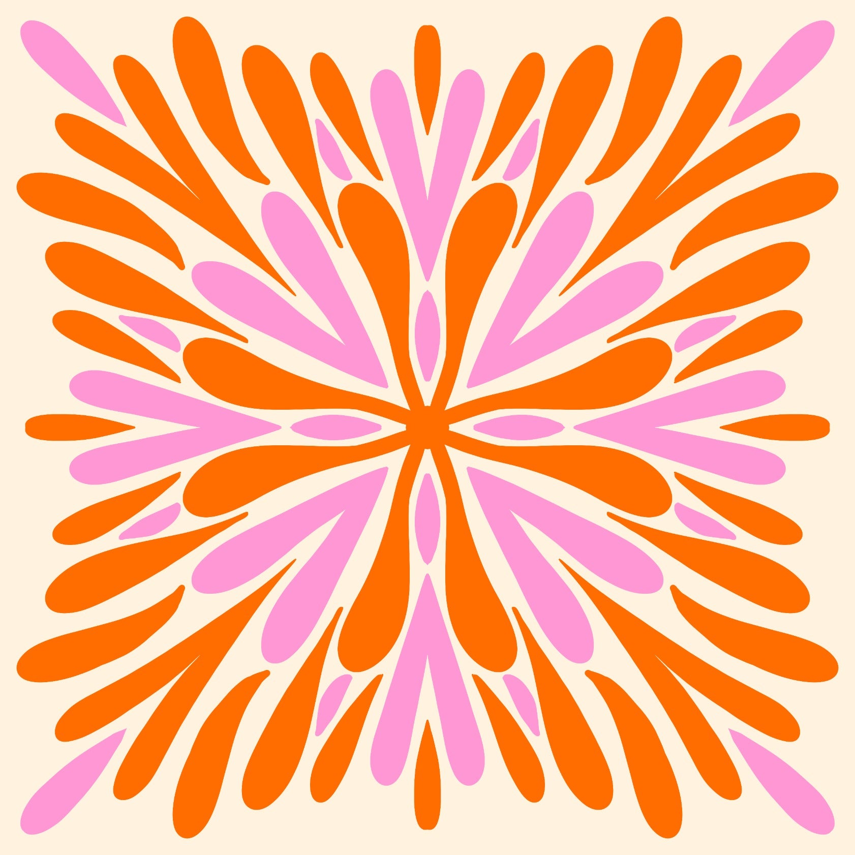 Retro symmetrical petals