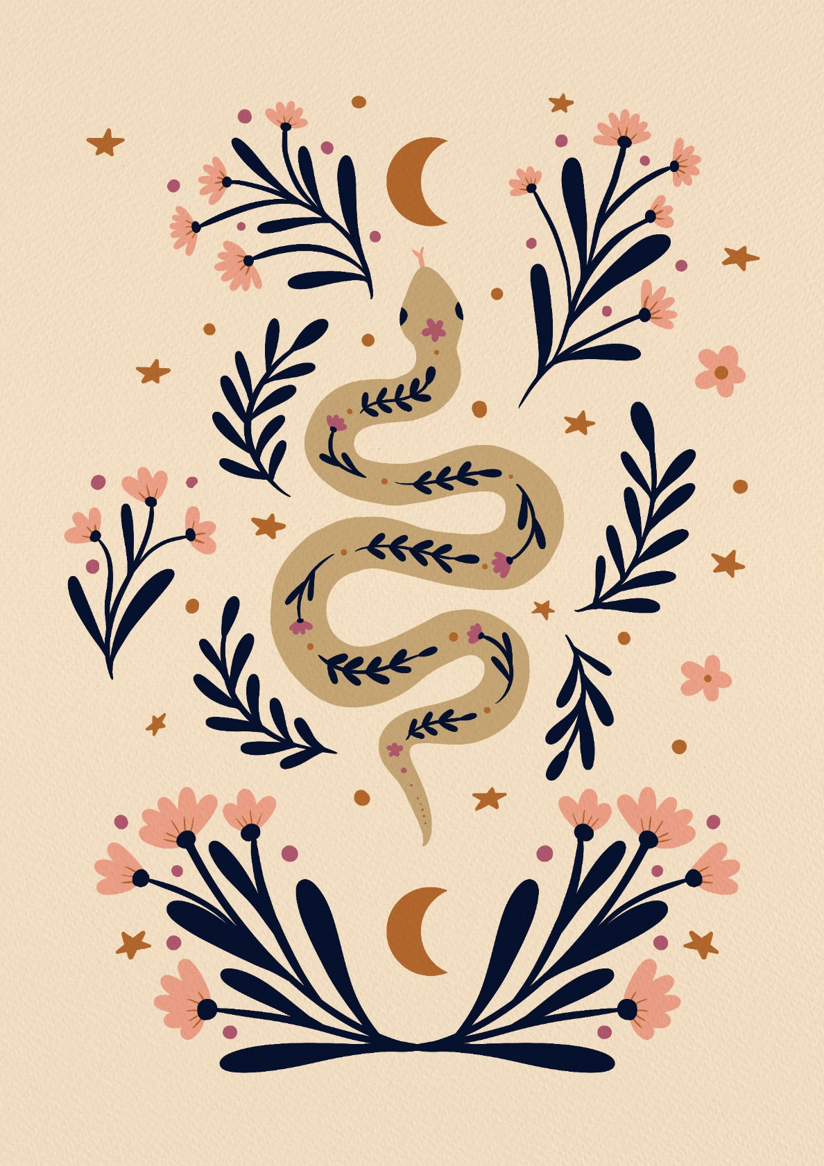 Snake and flowers