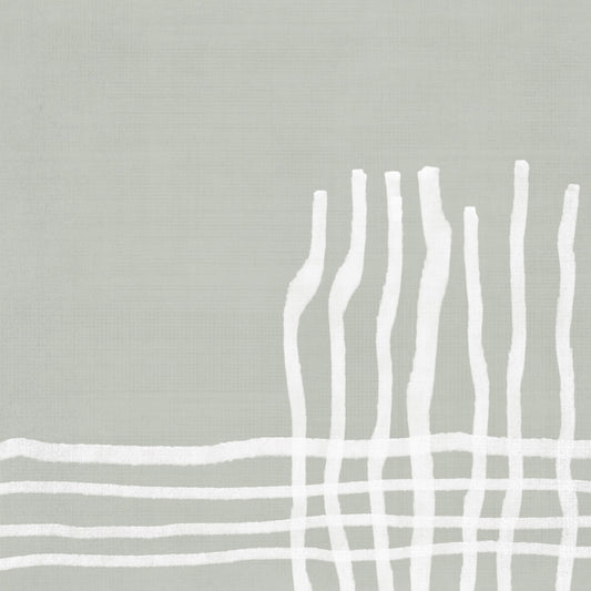 Abstract artwork in sage green with textures and brushstrokes