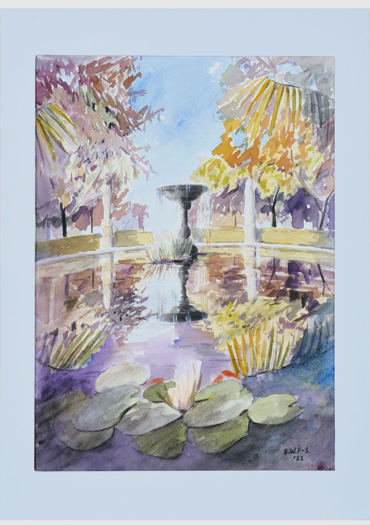 Pond in the Carmen de los Martires (Granada)