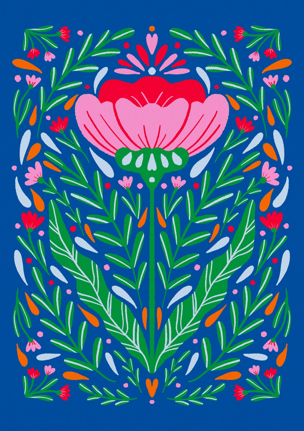 Bold symmetrical flower