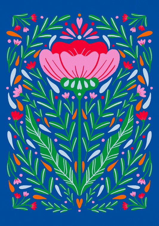 Bold symmetrical flower