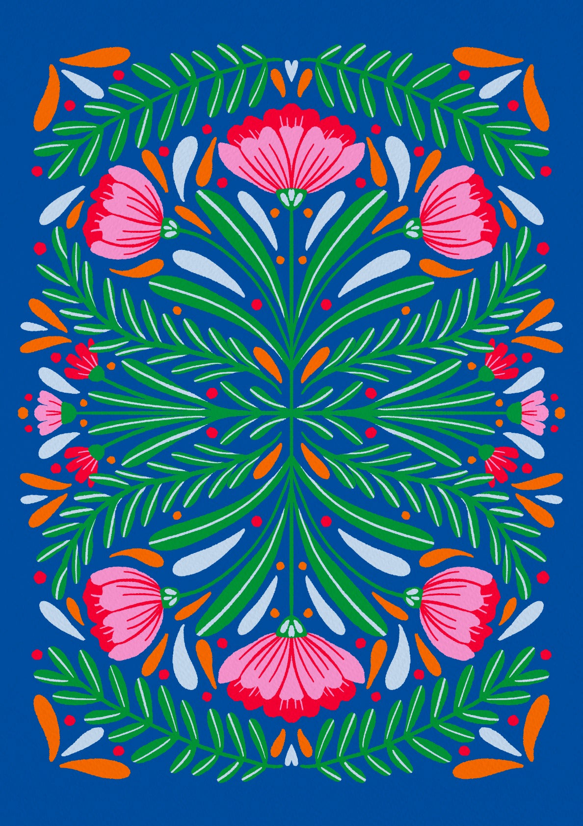 Bold symmetrical flowers