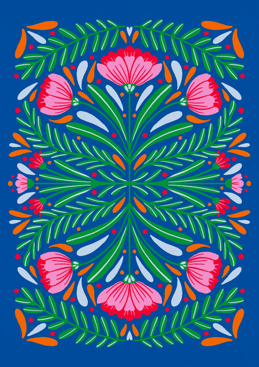Bold symmetrical flowers
