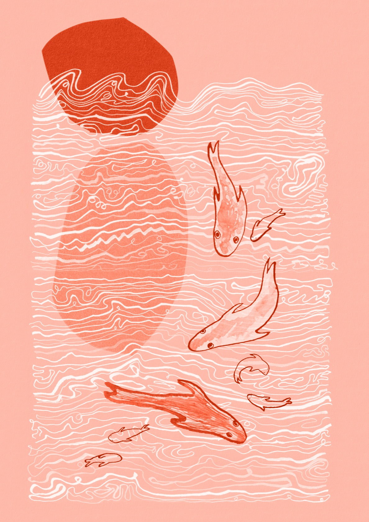 red sunsets, red fish