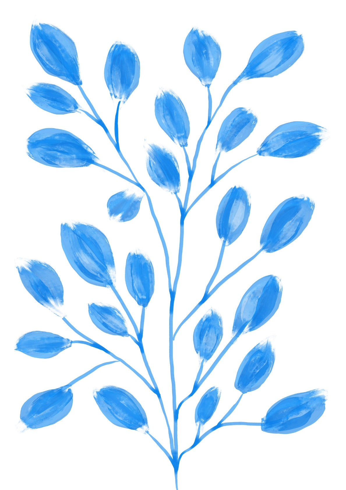 Blue Gentle Leaves