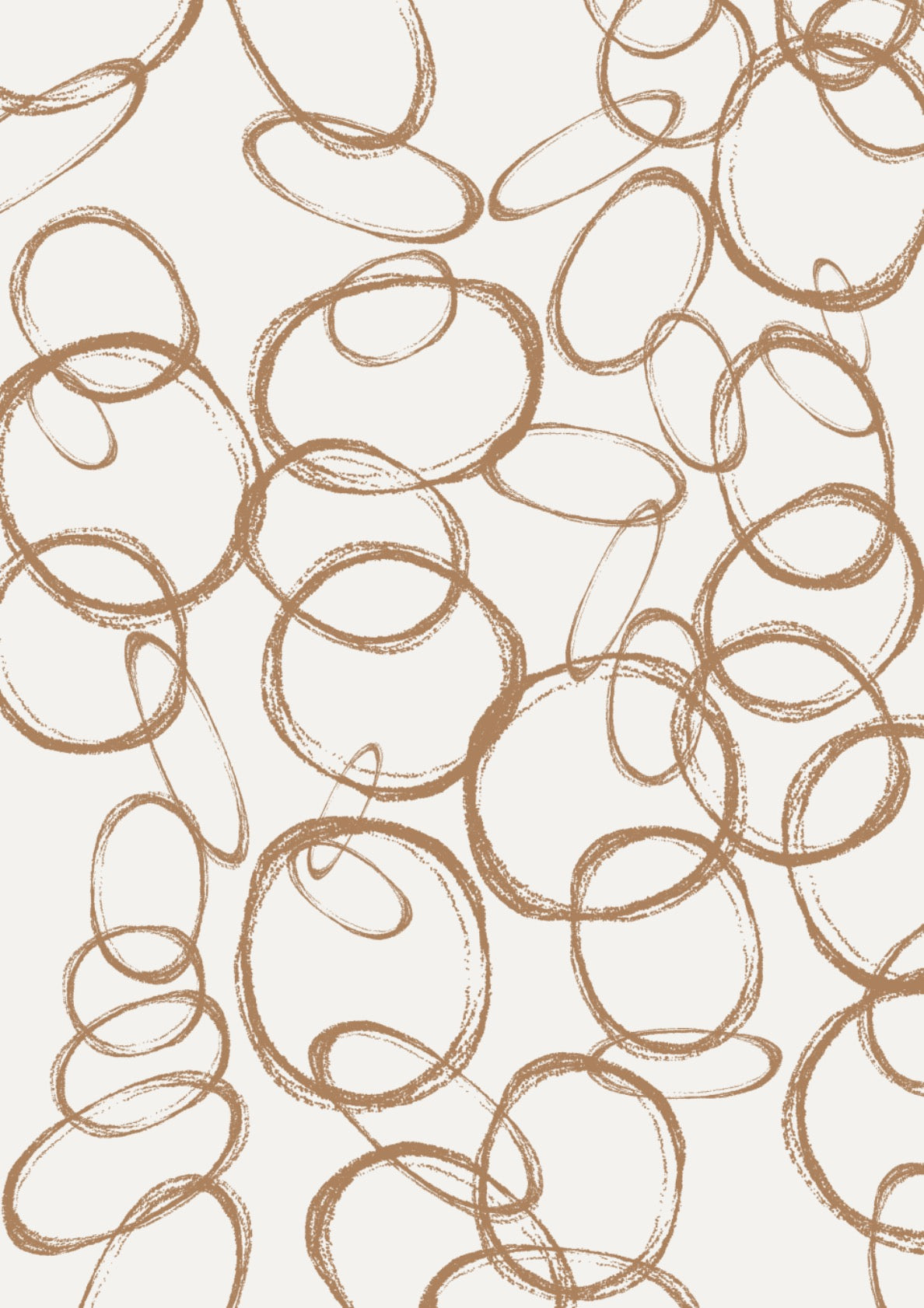 Modern abstract artwork with brown circles
