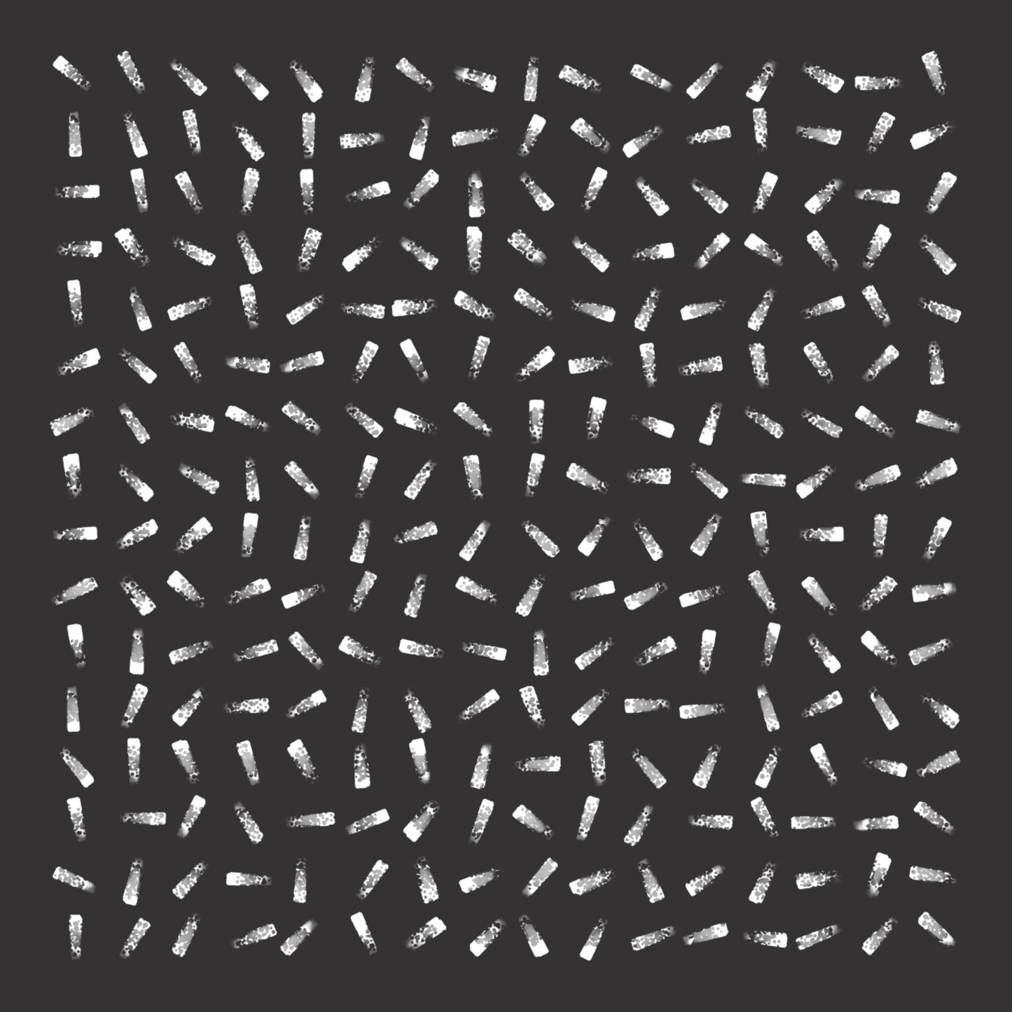 Abstract with black background and white patterns