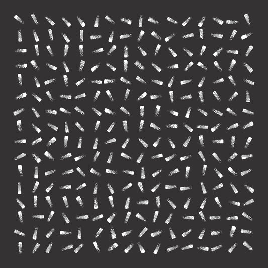 Abstract with black background and white patterns