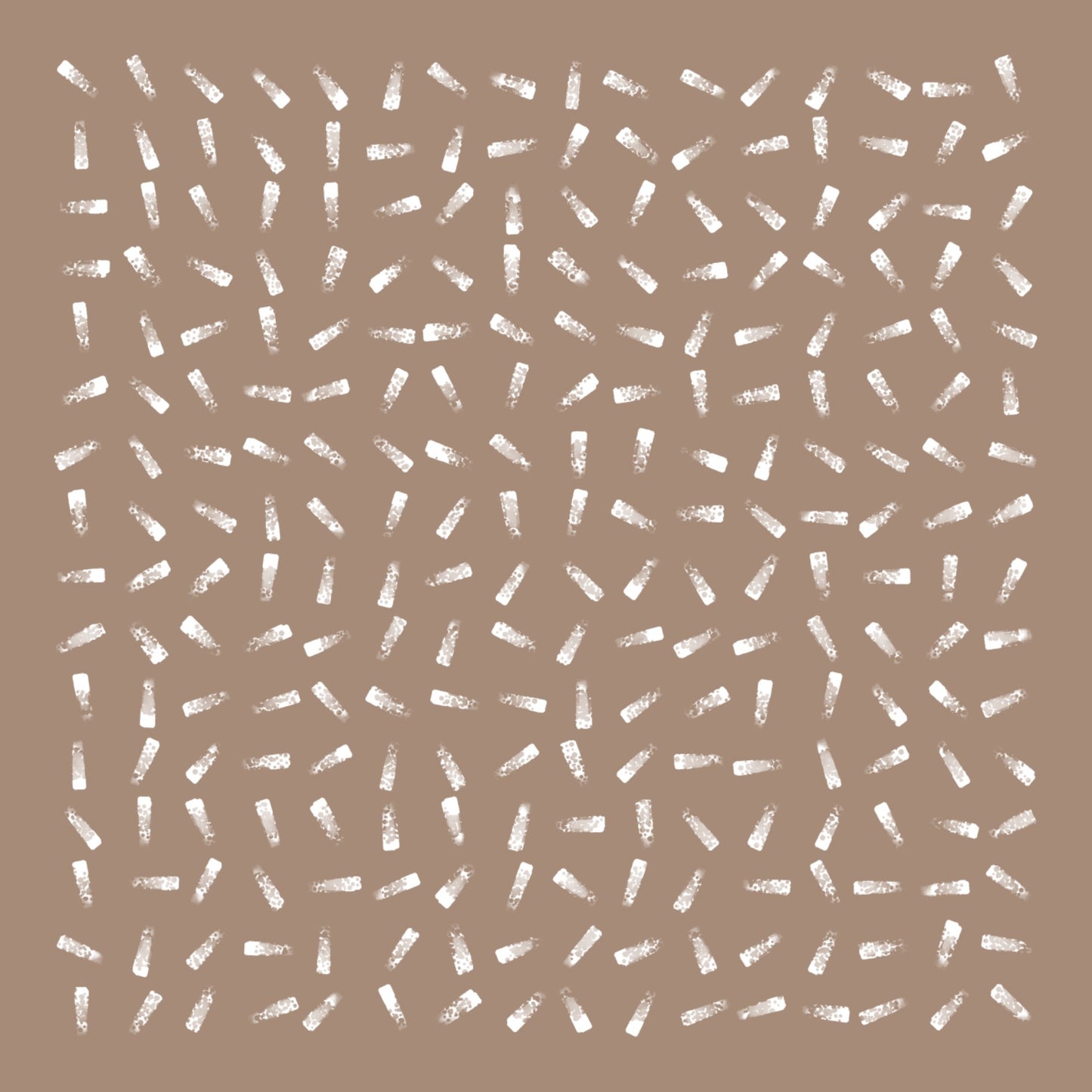 Abstract with brown background and white patterns