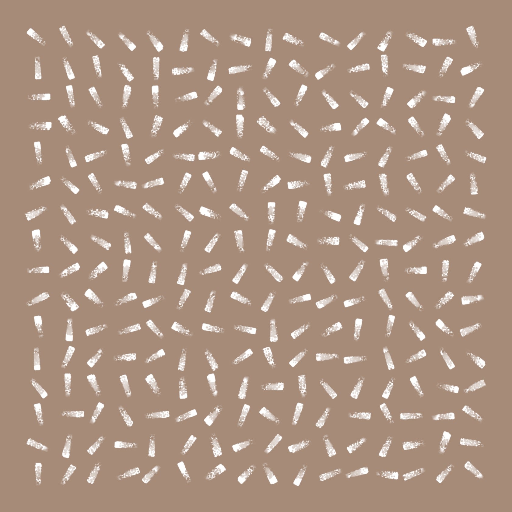 Abstract with brown background and white patterns